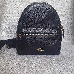 Coach Mini Charlie Backpack in Black